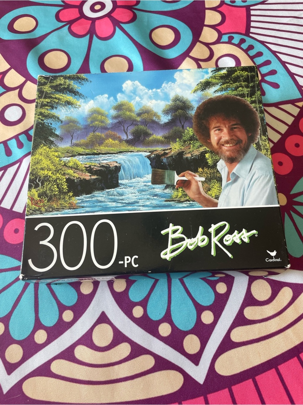Bob Ross 300-Piece Jigsaw Puzzle - Scenic Waterfall